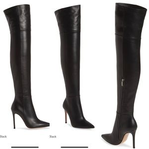 Gianvito Rossi Over The Knee Trinity Black Boots